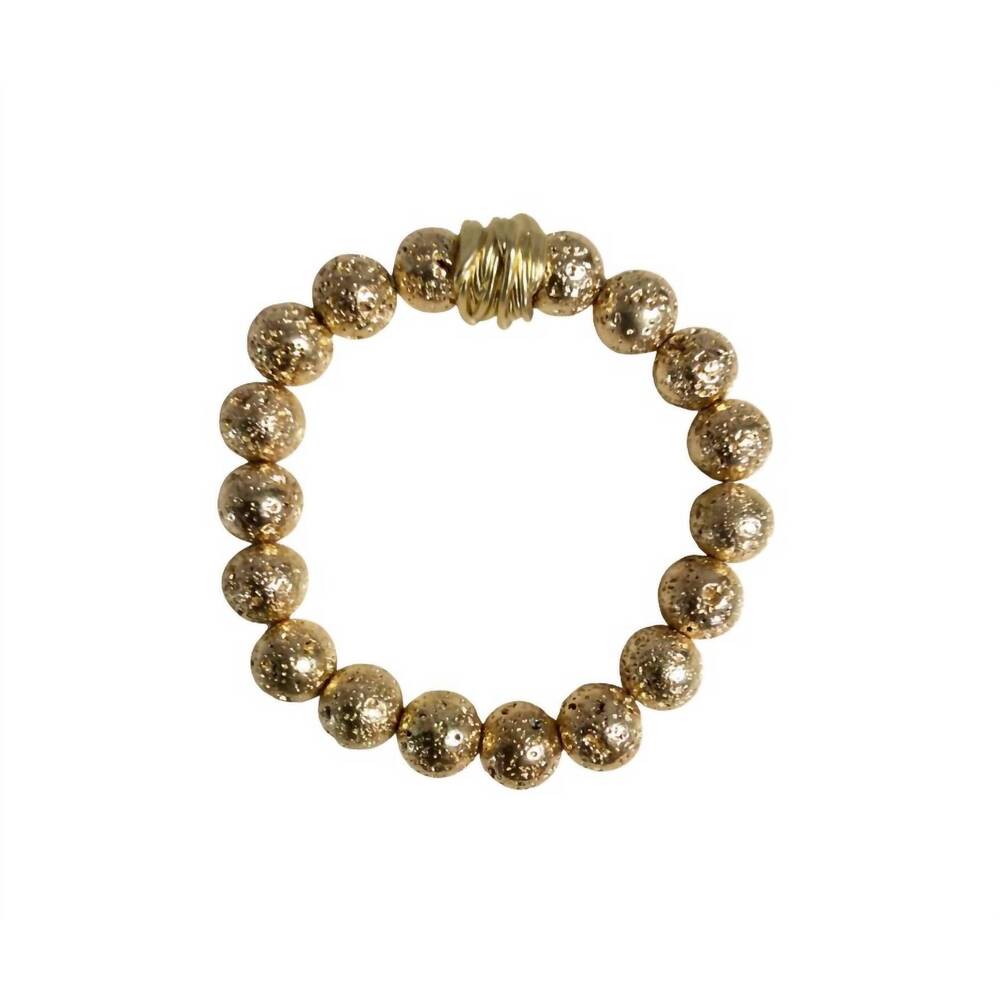NEW LULA 'N' LEE women's sugar pop stretch bracelet in gold